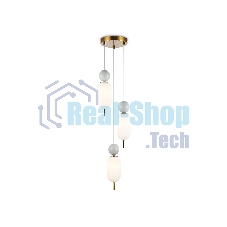 Светильник Ambrella light LH53102/3 BS/GR/FR латунь/серый/белый матовый G9*3 max 28W D260*1525