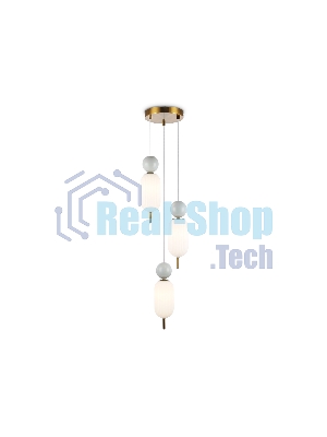 Светильник Ambrella light LH53102/3 BS/GR/FR латунь/серый/белый матовый G9*3 max 28W D260*1525