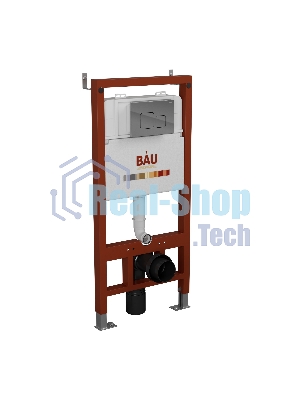 Инсталляция BAU PRO для подвесного унитаза с клавишей смыва BAU Soul, хром