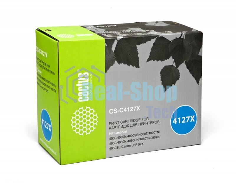 Картридж лазерный Cactus CS-C4127X черный (10000 стр.) для HP LJ 4000/4050
