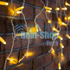 Гирлянда Neon-night Айсикл (бахрома) светодиодный, 2,4 х 0,6 м, белый провод, 230 В, диоды теплый белый, 76 LED