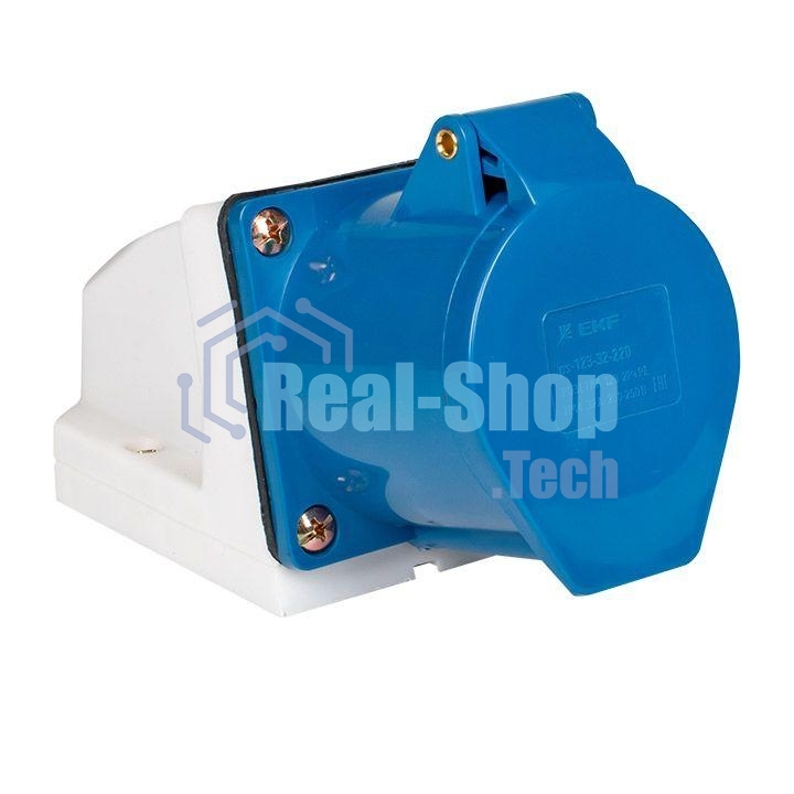 Розетка наруж. уст. 32А 220В 2P+РЕ IP44 (123) EKF ps-123-32-220