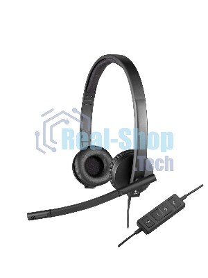 Гарнитура Logitech USB Headset H570e Stereo чёрный, проводная, USB