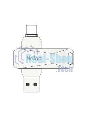 Флешка USB Netac U782C NT03U782C-128G-30PN dual USB 3.0+TypeC 128Gb, retail version