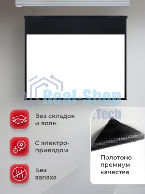 Экран для проектора S'OK Athena SGPSMS-323x201 на тросах с электроприводом, матовый, белый к