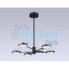 Подвесной светодиодный светильник Ambrella light FL51639/6 BK/GD черный/золото 3000K/4200K/6400K 50W D800*780 (Без ПДУ)