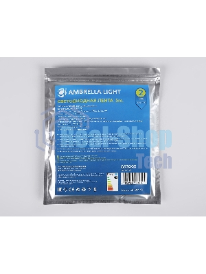 Светодиодная лента Ambrella light GS3003 2835 60Led/ 6W m/ 24V IP20 6500K/ 5000*8*1.2mm (2 конт.)