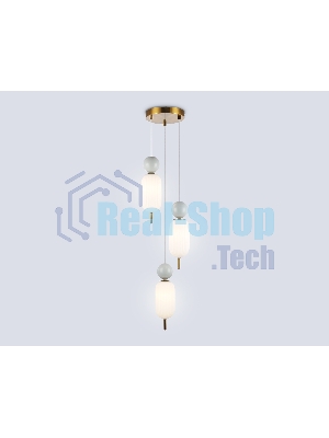 Светильник Ambrella light LH53102/3 BS/GR/FR латунь/серый/белый матовый G9*3 max 28W D260*1525