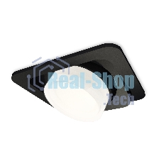Комплект встраиваемого поворотного светильника Ambrella light XC7659083 SBK/FR/CL черный песок/белый матовый/прозрачный MR16 GU5.3 (C7659, N7160)