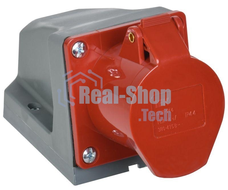 Розетка IEK PSR12-016-4 114 стационарная 3Р+РЕ 16А 380В IP44 IEK