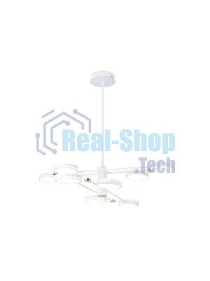 Подвесной светодиодный светильник Ambrella light FL51642/8 WH/GD белый/золото 3000K/4200K/6400K 67W D1000*850 (Без ПДУ)