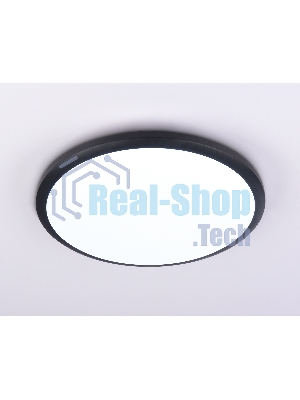 Потолочный светодиодный светильник Ambrella light FZ1234 BK черный IP44 42W 6400К D370*55 (Без ПДУ)