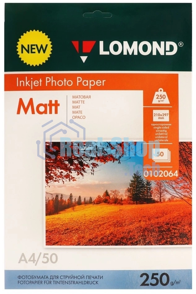 Фотобумага Lomond 250 г/м2 А4 односторонняя матовая 50 л.