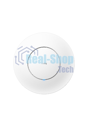Точка доступа Cudy AC1200 Dual Band Gigabit Ceiling Mount Access Point, MT7621DAN+MT7613B+MT7603E, 867Mbps at 5GHz + 300Mbps at 2.4GHz, 1 x GbE RJ45 Port, Support 12V DC or 802.3af PoE or Passive PoE, Internal Antennas, 48V passive PoE adapter included, Cudy Mesh Support