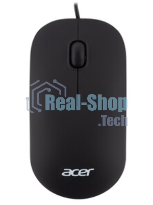 Мышь проводная Acer OMW122 черный, 1200 dpi, USB, кнопки - 3