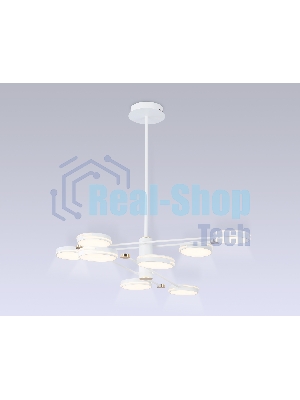 Подвесной светодиодный светильник Ambrella light FL51642/8 WH/GD белый/золото 3000K/4200K/6400K 67W D1000*850 (Без ПДУ)
