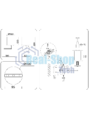 Настенный светильник Ambrella light LH56005 СH/FR хром/белый матовый E14 max 40W 190*120*220