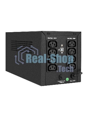 Источник бесперебойного питания ExeGate SpecialPro Smart LLB-1000.LCD.AVR.8C13.USB (1000VA/700W, LCD, 8*C13,USB, батарея 12V 7.2Ah - 2 шт., металлический корпус, Black)