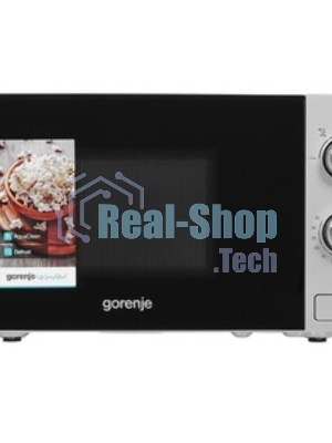 Микроволновая печь Gorenje MO20E1S серебристый, 20 л, 800 Вт, переключатели - поворотный механизм