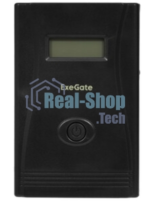 Источник бесперебойного питания ExeGate Smart LB-1000.LCD.AVR.4C13.USB (1000VA/650W, LCD, AVR, 4*C13, USB, батарея 12V 9Ah, черный)