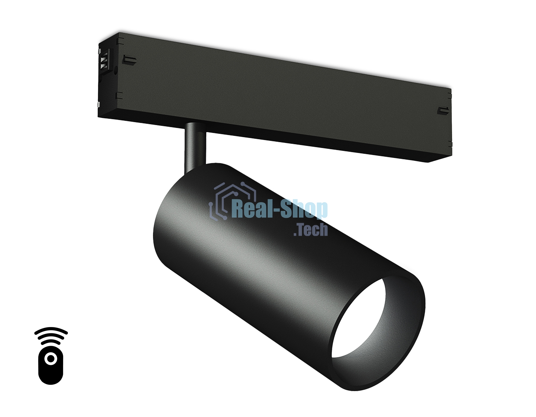 Управляемый светодиодный светильник для шинопровода Magnetic Ambrella light GL1222 BK черный IP20 18W 3000K-6400K 220V 36° D55*120 (Без ПДУ)