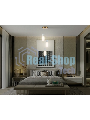 Светильник Ambrella light LH53102/3 BS/GR/FR латунь/серый/белый матовый G9*3 max 28W D260*1525