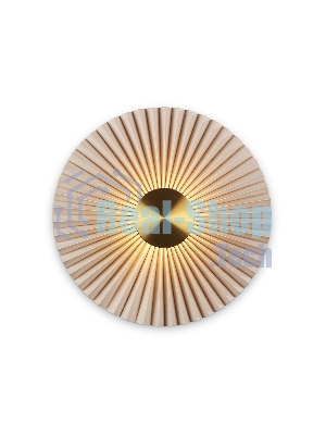 Настенный светильник Ambrella light LH72643 BR/WH латунь/бежевый 6W 3000K D300*100