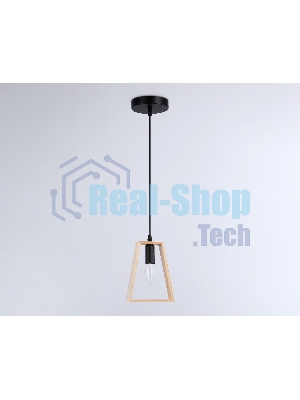 Светильник Ambrella light TR80497 BK/LW черный/светлое дерево E14 max 60W D150*1000