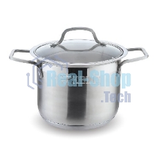 Кастрюля KELLI KL-4224 9,0 л КАСТРЮЛЯ Объем 9 л Высокачественная нержавеющая сталь 5-ти слойное капсульное дно Подходит для индукции Стеклянная жаропрочная крышка с паровыпуском диаметром 24 см Удобные термостойкие клепаные ручки Матовая внутри и снаружи Мерная шкала внутри кастрюли