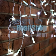 Гирлянда Neon-night Айсикл (бахрома) светодиодный, 2,4 х 0,6 м, белый провод, 230 В, диоды белые, 76 LED