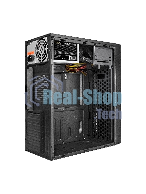 Компьютерный корпус Minitower ExeGate EX291141RUS BAA-105-01AAA400 (mATX, БП AAA400 с вент. 8см, 2*USB, аудио, черный)