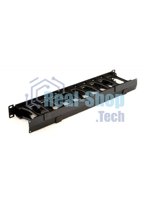 Кабельный организатор с крышкой Hyperline CMF-1U-FPL106-MCOV-RAL9005, глубина 106 мм, 19