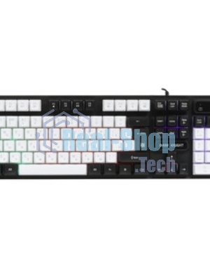 Клавиатура проводная Defender Dark Knight R GK-077, USB, черный/белый