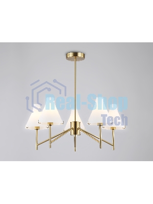Люстра Ambrella light LH57133/5 BS/FR латунь/белый матовый E14/5 max 40W D650*590