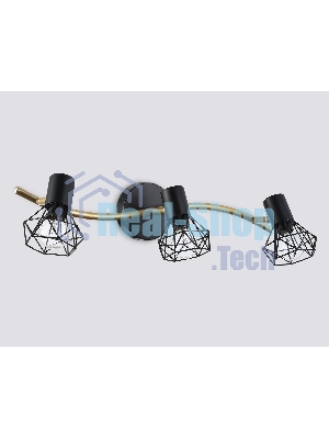 Светильник Ambrella light TR8657/3 BK/GD черный/золото E14/3 max 60W 550*100*185