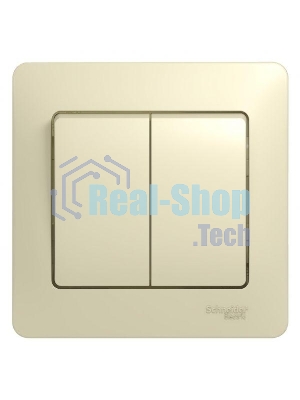 Выключатель 2-кл. СП Glossa 10А IP20 10AX в сборе беж. SchE GSL000252