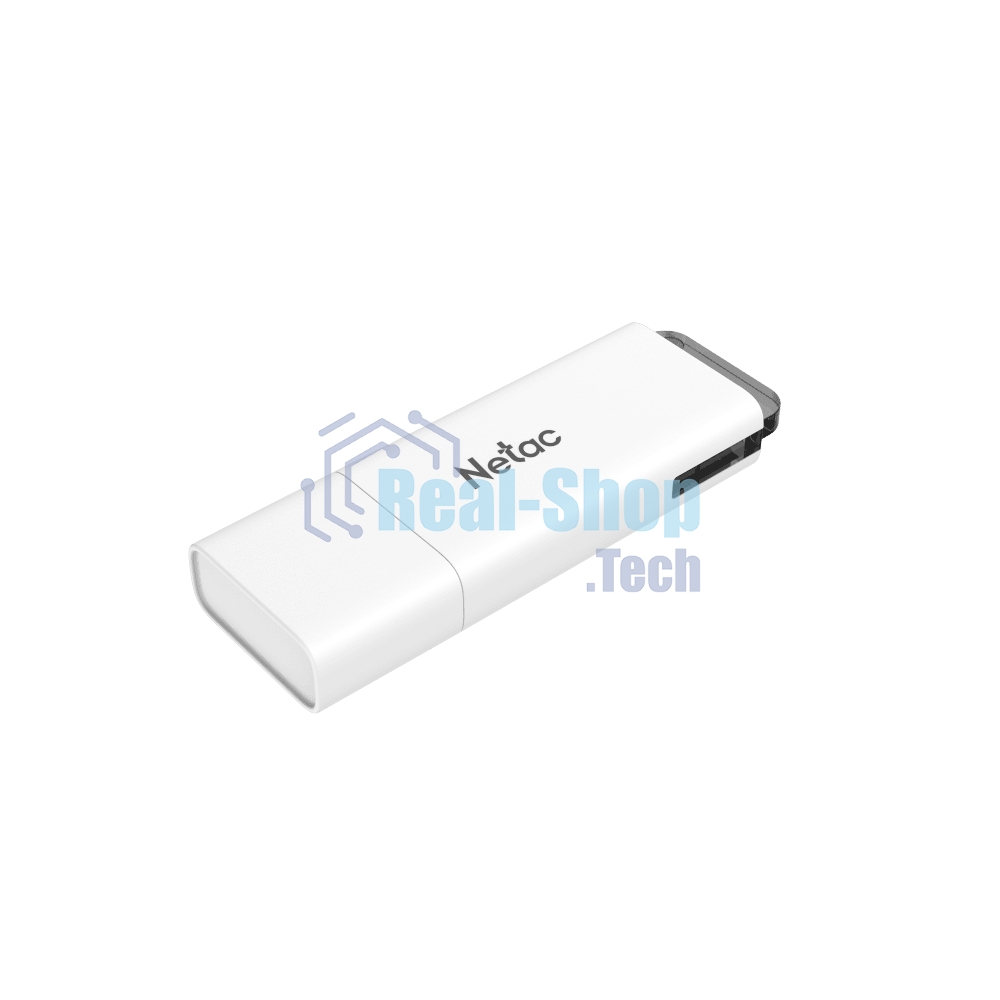 Флешка USB Netac U185 (NT03U185N-016G-20WH), 16Gb, USB 2.0, R/W 25/10, белый/серый