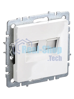 Розетка компьютерная двойная IEK BRITE RJ11+RJ45 кат.5E РК/Т12-БрБ белый