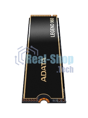Накопитель SSD ADATA LEGEND 960, 4Tb, PCIe 4.0 x4, M.2 2280, NVMe, R/W 7400/6800, с радиатором