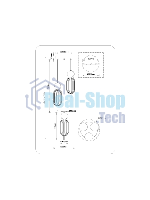 Светильник Ambrella light LH53102/3 BS/GR/FR латунь/серый/белый матовый G9*3 max 28W D260*1525