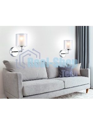 Настенный светильник Ambrella light LH56005 СH/FR хром/белый матовый E14 max 40W 190*120*220
