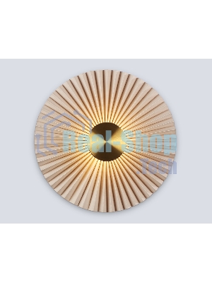 Настенный светильник Ambrella light LH72643 BR/WH латунь/бежевый 6W 3000K D300*100
