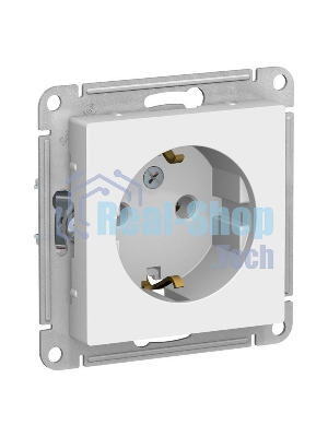 Механизм розетки 1-м СП AtlasDesign с заземл. 16А белый, SchE ATN000143