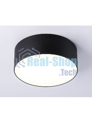 Потолочный светодиодный светильник Ambrella light FV5513 BK черный LED 15W 3000K D120*58 (Без ПДУ)