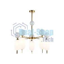 Светильник Ambrella light LH53104/5 BS/GR/FR латунь/серый/белый матовый G9*5 max 28W D650*750