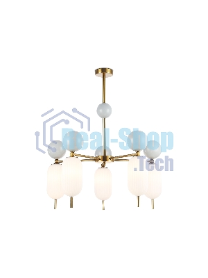 Светильник Ambrella light LH53104/5 BS/GR/FR латунь/серый/белый матовый G9*5 max 28W D650*750