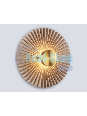 Настенный светильник Ambrella light LH72643 BR/WH латунь/бежевый 6W 3000K D300*100