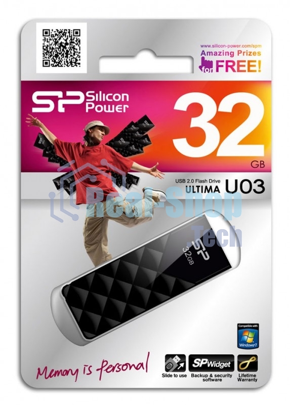 Флешка USB 32Gb Ultima U03 SP032Gb,UF2U03V1K USB 2.0 черный