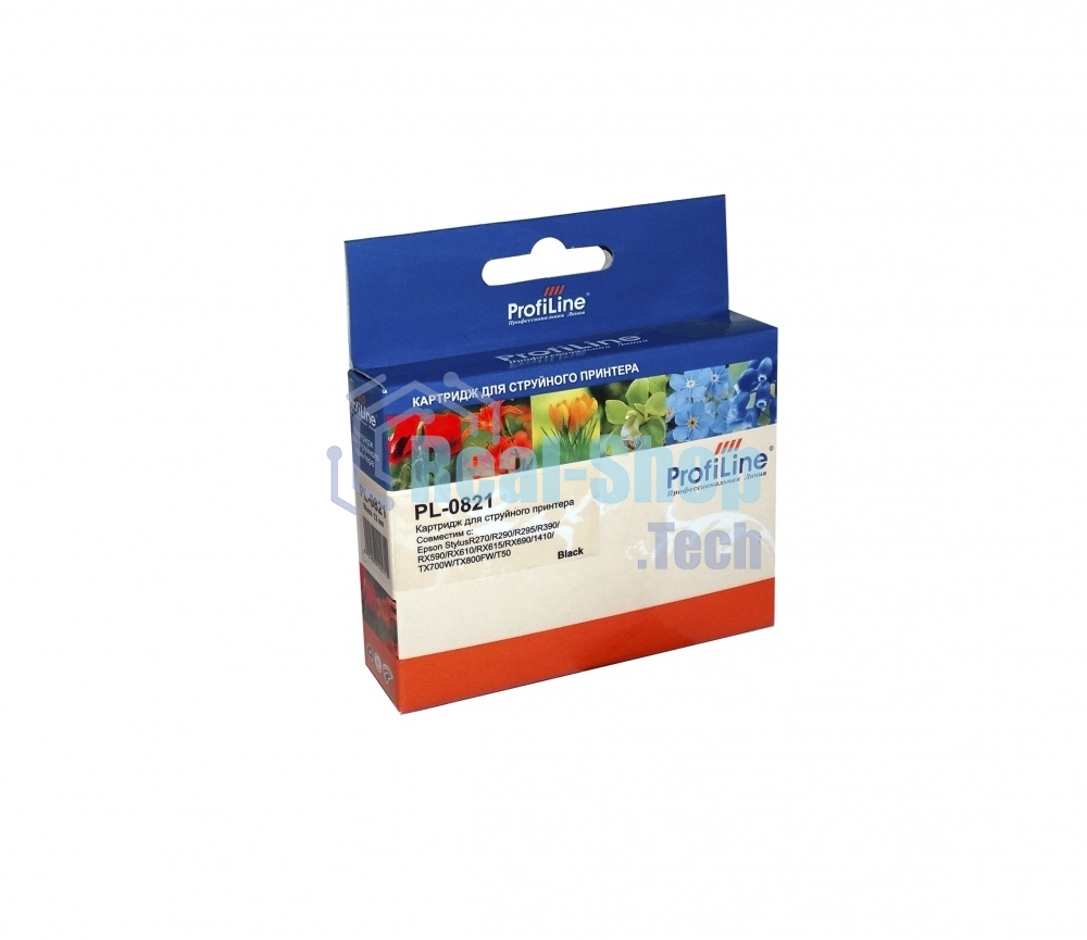 Картридж струйный ProfiLine PL-0821 для принтеров Epson StylusR270/R290/R295/R390/RX590/RX610/RX615/RX690/1410/TX700W/TX800FW/T50 Black водн