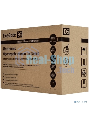 Источник бесперебойного питания ExeGate SpecialPro UNB-1500.LED.AVR.C13.RJ 1500VA/950W, LED, AVR, 6*IEC-C13, RJ45/11, черный